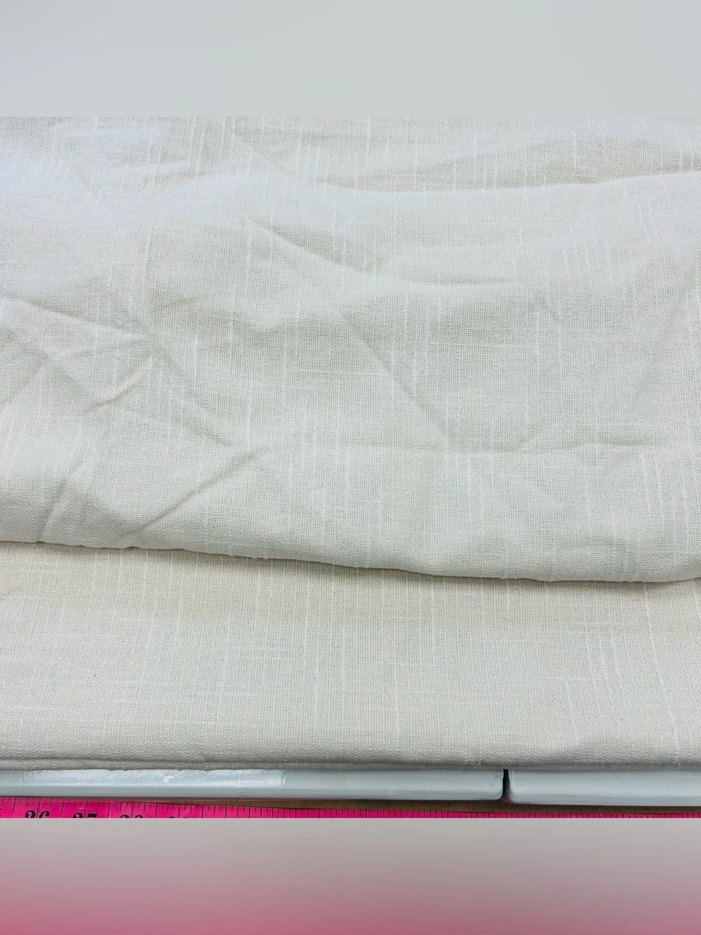 QUINCE Set Of 2 48x96 Cotton Slub Curtains Natural 9936
